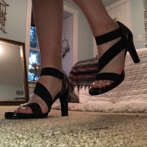 Black Wrap-Around Heels